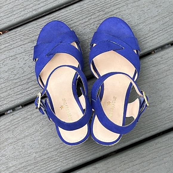 Cobalt Blue Montego Bay Club Wedge Sandals - Picture 4 of 9